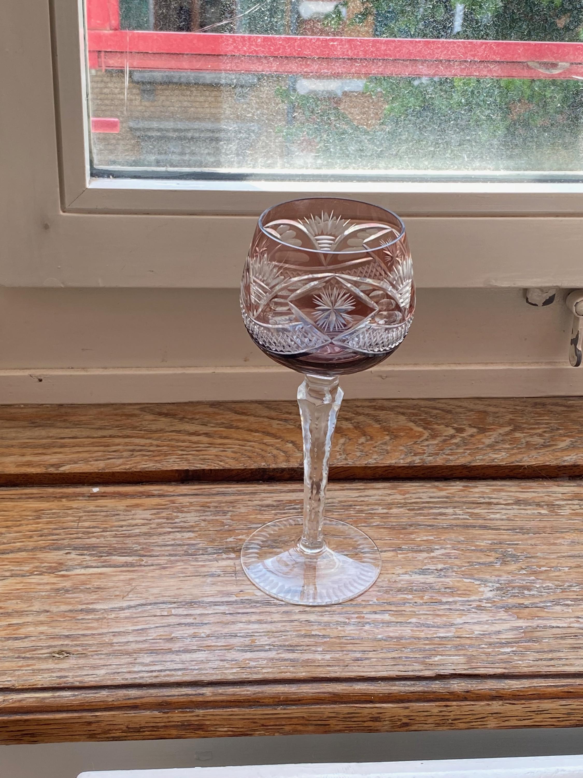 Vintage Crystal Glass White Wine Vereinigte Lausitzer Glaswerke AG