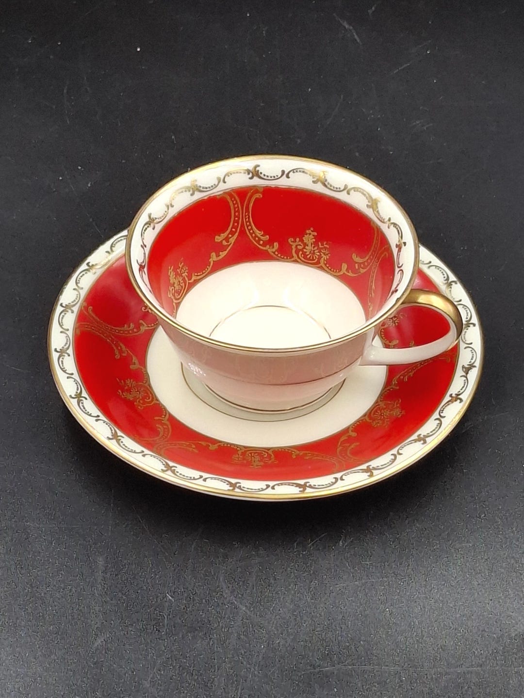 Antique Pair Rosenthal Coffee Tea Сups Saucers Kronach Germany