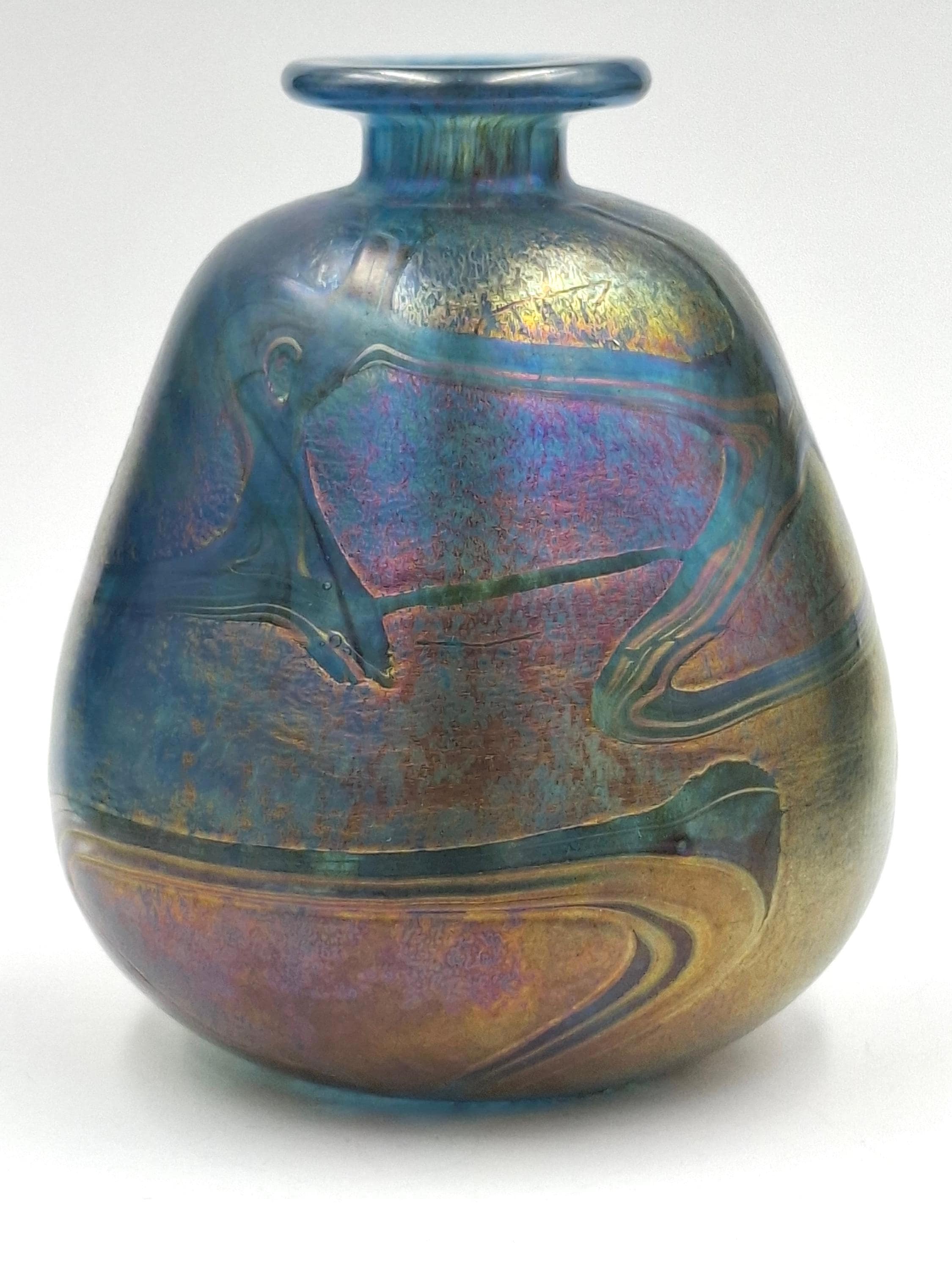 Vintage Art Glass Vase Isle of Wight Studio Glass Vase Handblown