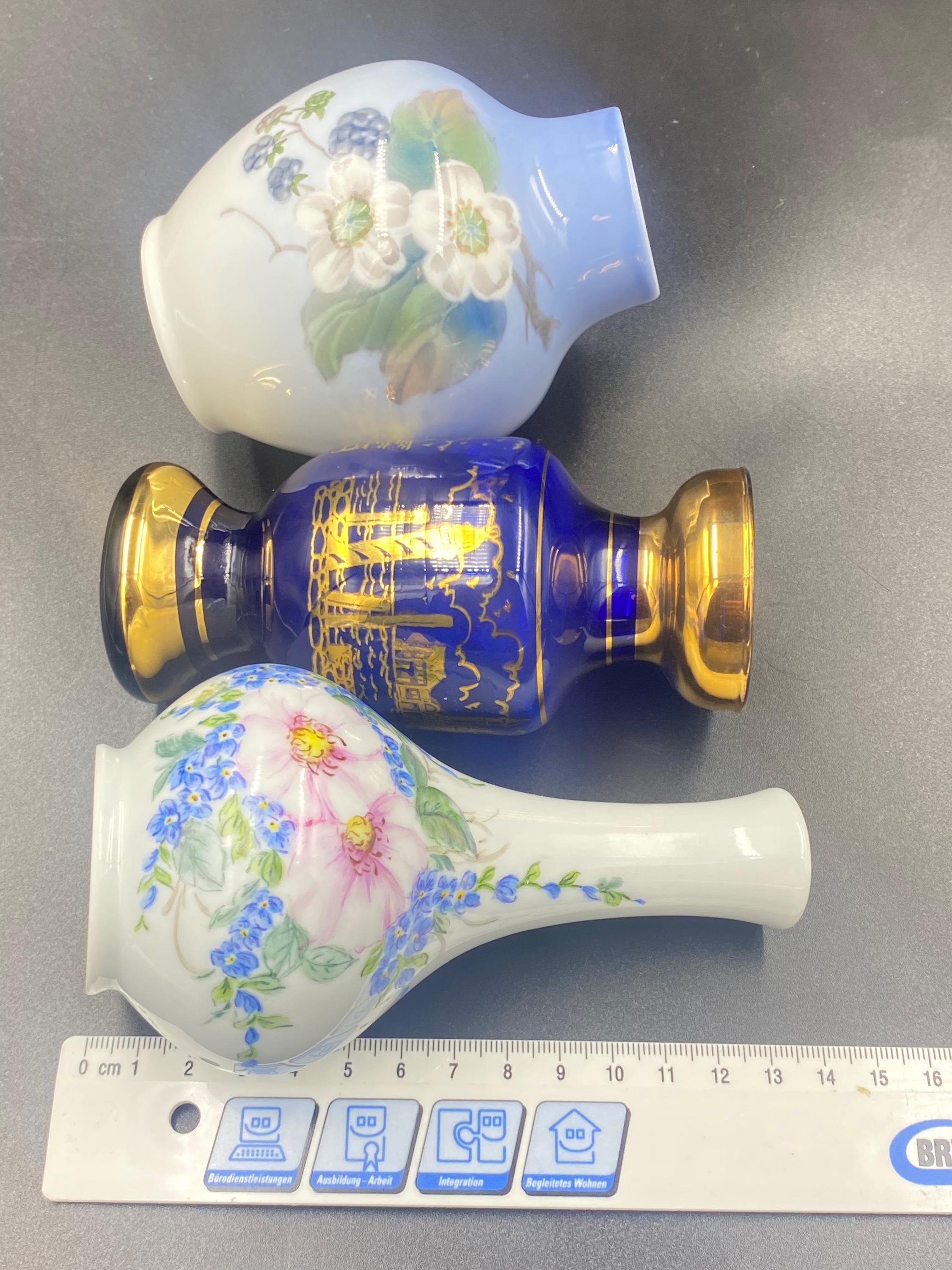 1960年代～70年代ドイツ製ヴィンテージ花瓶10点。状態良好、コバルト