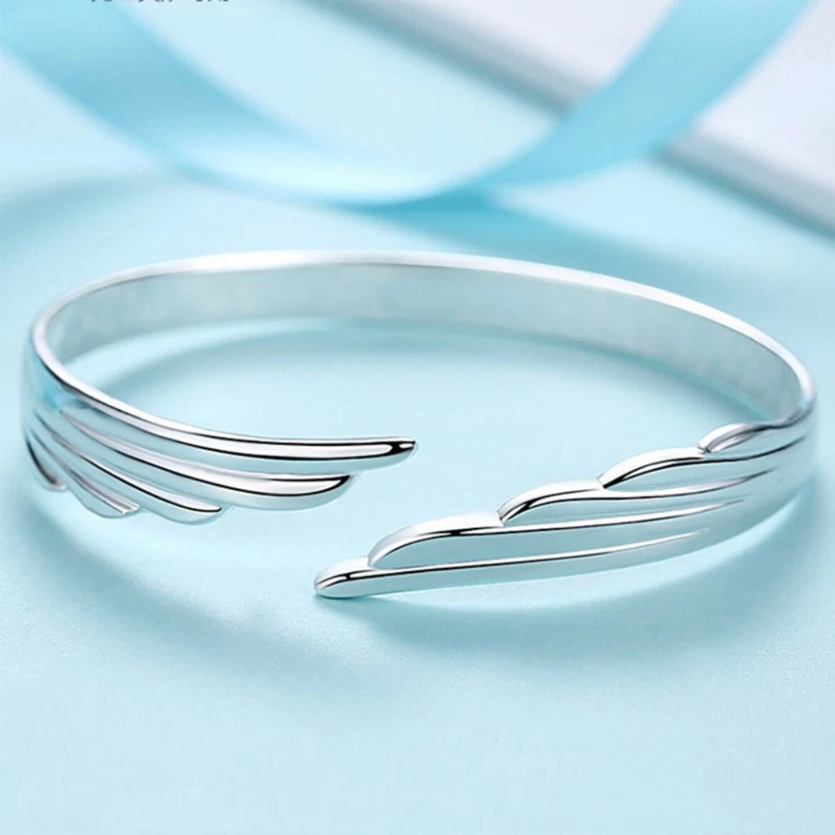 Angel wing on sale cuff bracelet