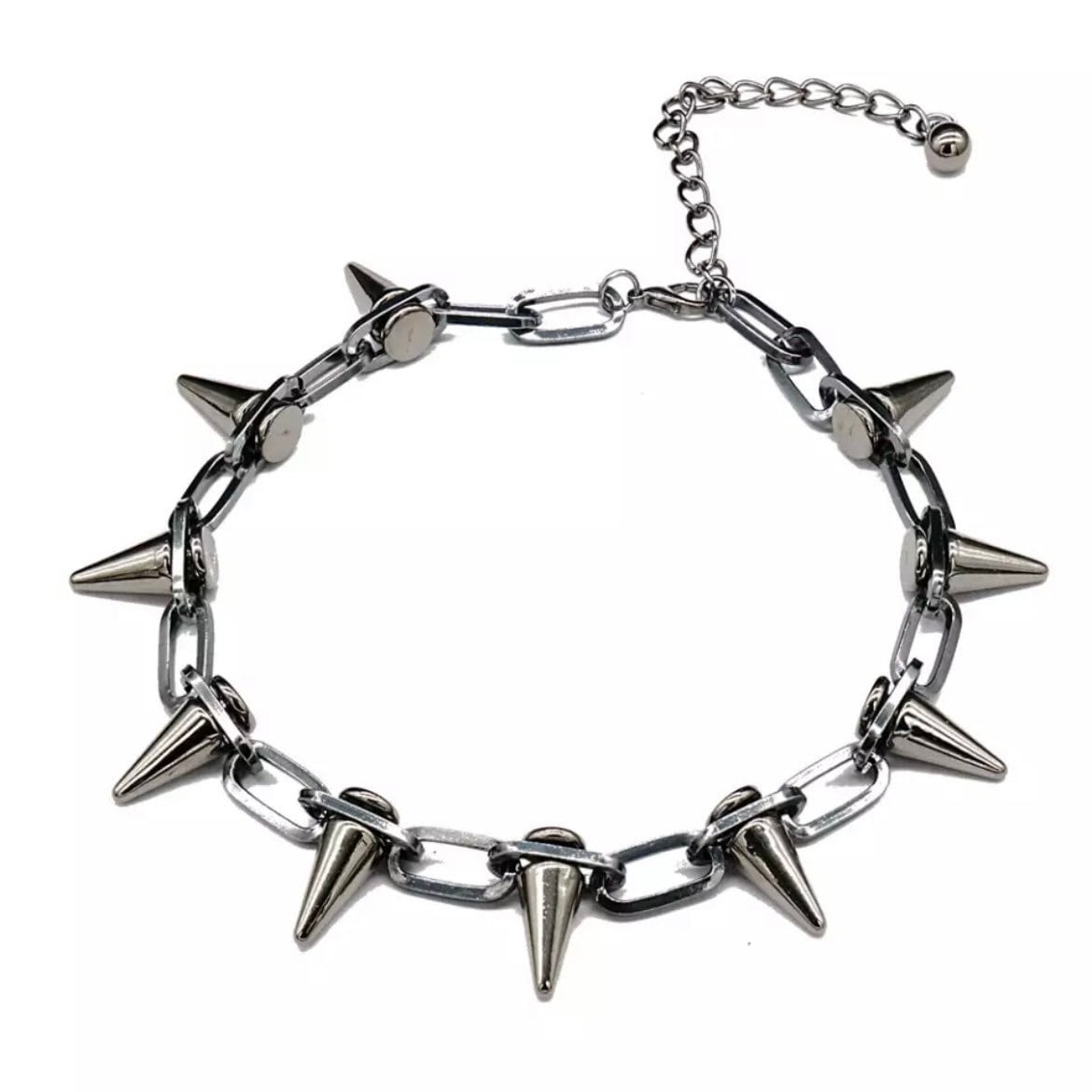 Punk Style Black Spikes With Chains For Decoration - Temu