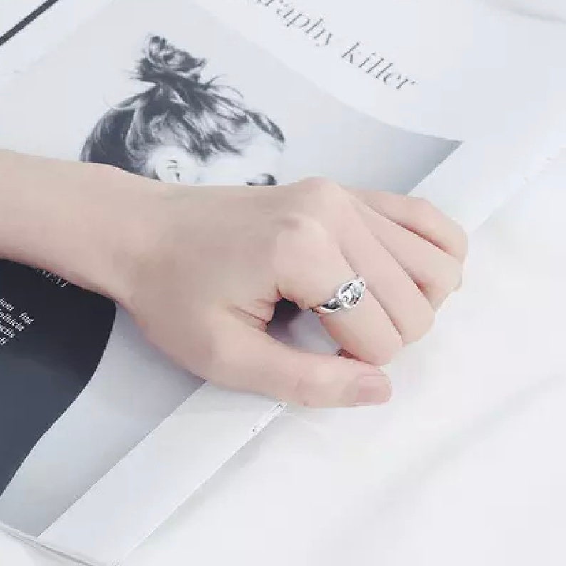 Silver Belt Style Open Ring