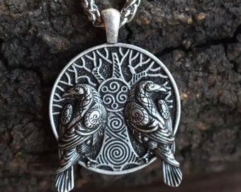 fishhook Viking Celtic Raven Runes Talisman Amulet Stainless Steel Silver Tone Pendant Chain Necklace for Women Men fishhook Viking Celtic Raven Runes Talisman Amulet Stainless Steel Silver Tone Pendant Chain Necklace for Women Men