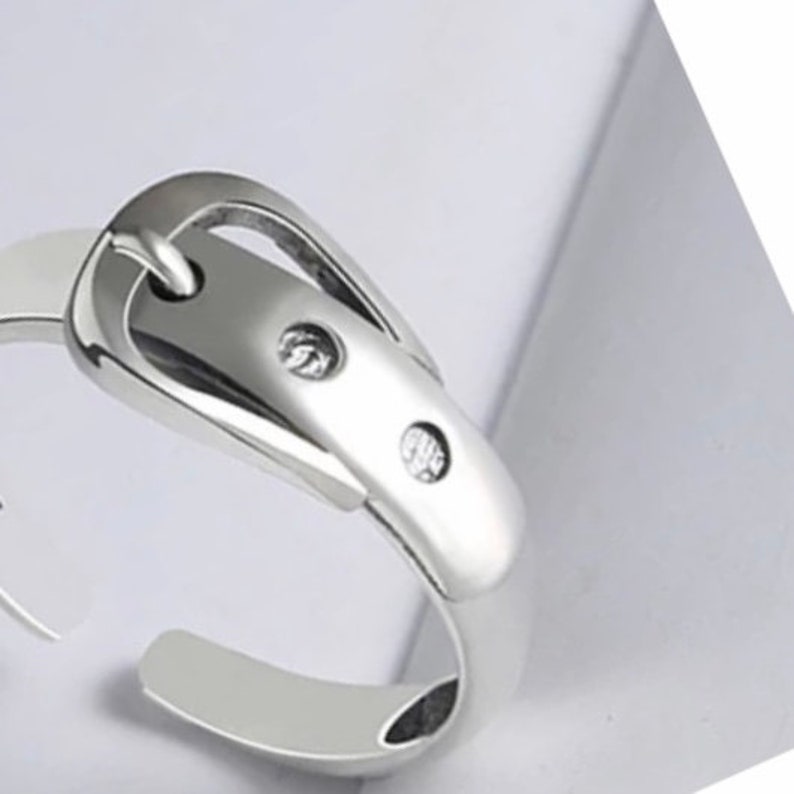 Silver Belt Style Open Ring