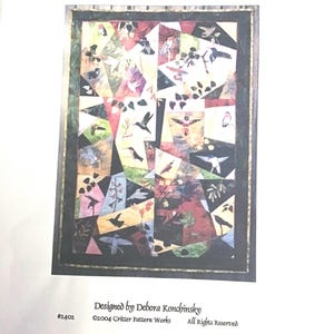 Vintage Hummingbirds Quilt Pattern: Machine Applique Design