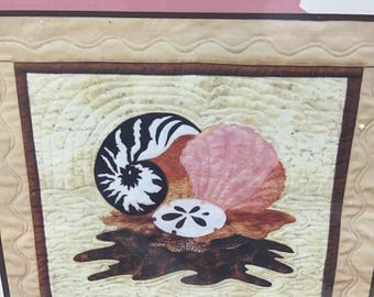 Ocean Beauties Quilt Pattern: Raw Edge Appliqué Wallhanging (PDF Pattern)