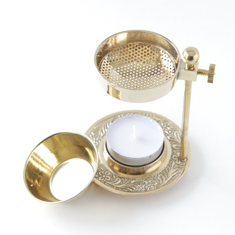 Brass Resin/loose Incense/oil Burner Adjustable 2 in 1 Etsy