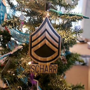 Military/Law enforcement/Army Rank ornament with or without name