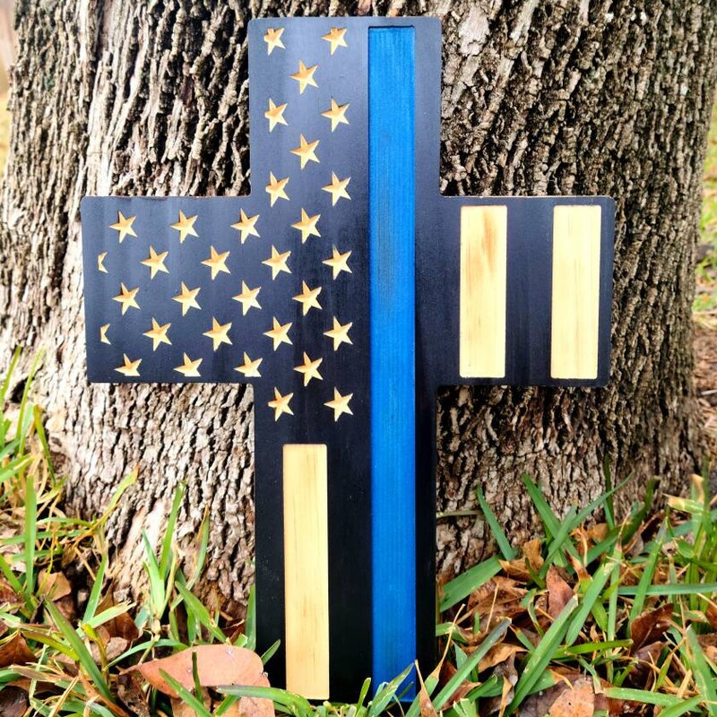 American Flag Cross - Etsy