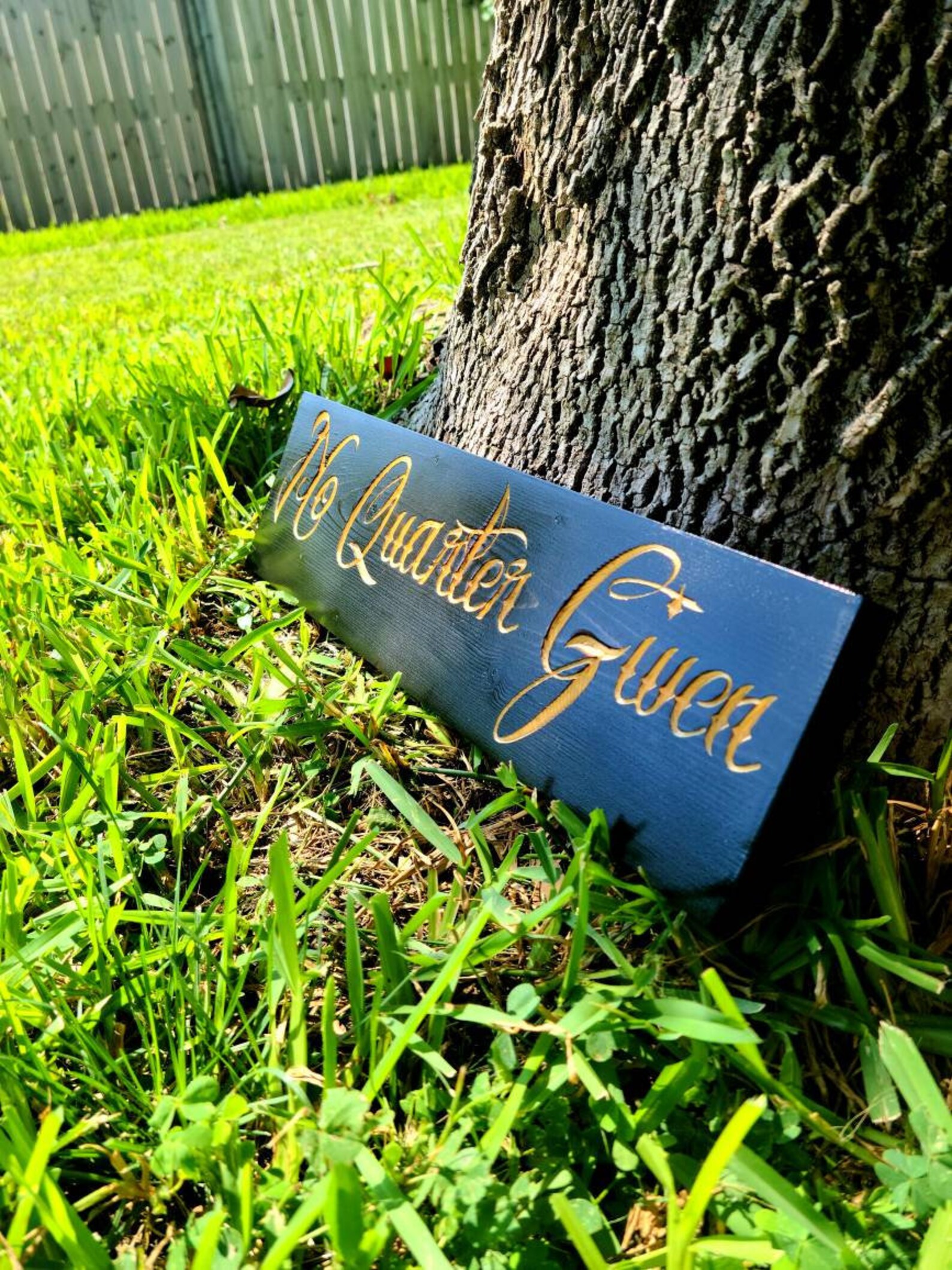 No Quarter Given Wood Sign. Subdued Black and Wood. to Etsy