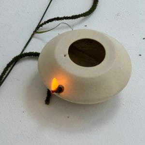 Handmade Stoneware Oil Lamp