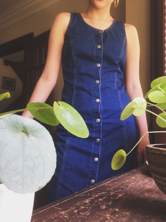 gap denim maxi dress