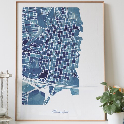 Alexandria Map Print Virginia VA USA Map Art Poster Etsy