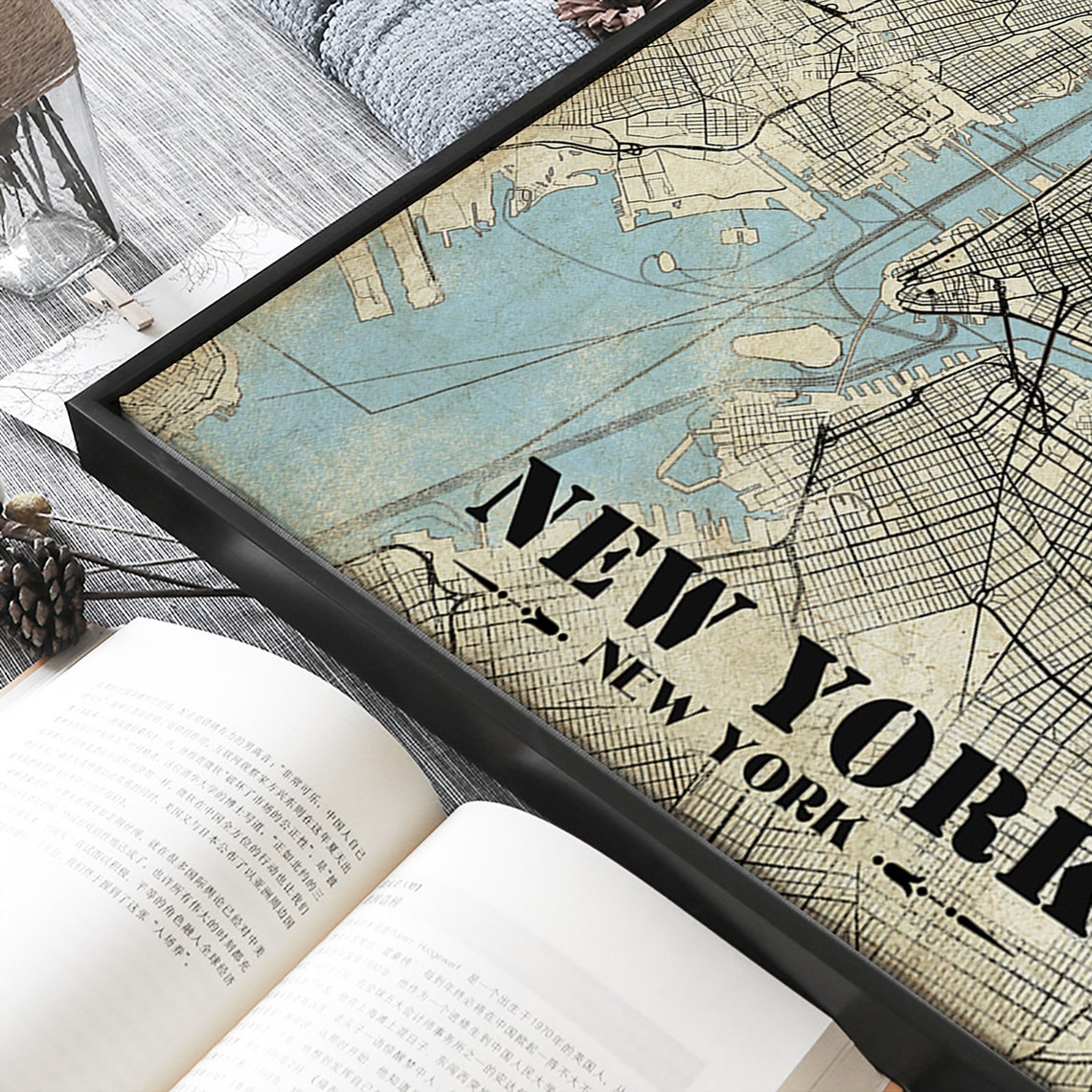 CUSTOM Vintage city map print Classical painting print of the | Etsy