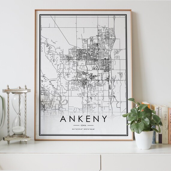 Digital Print Files M715 INSTANT DOWNLOAD Ankeny Iowa City Map digital-print-files-m715-instant-download-ankeny-iowa-city-map