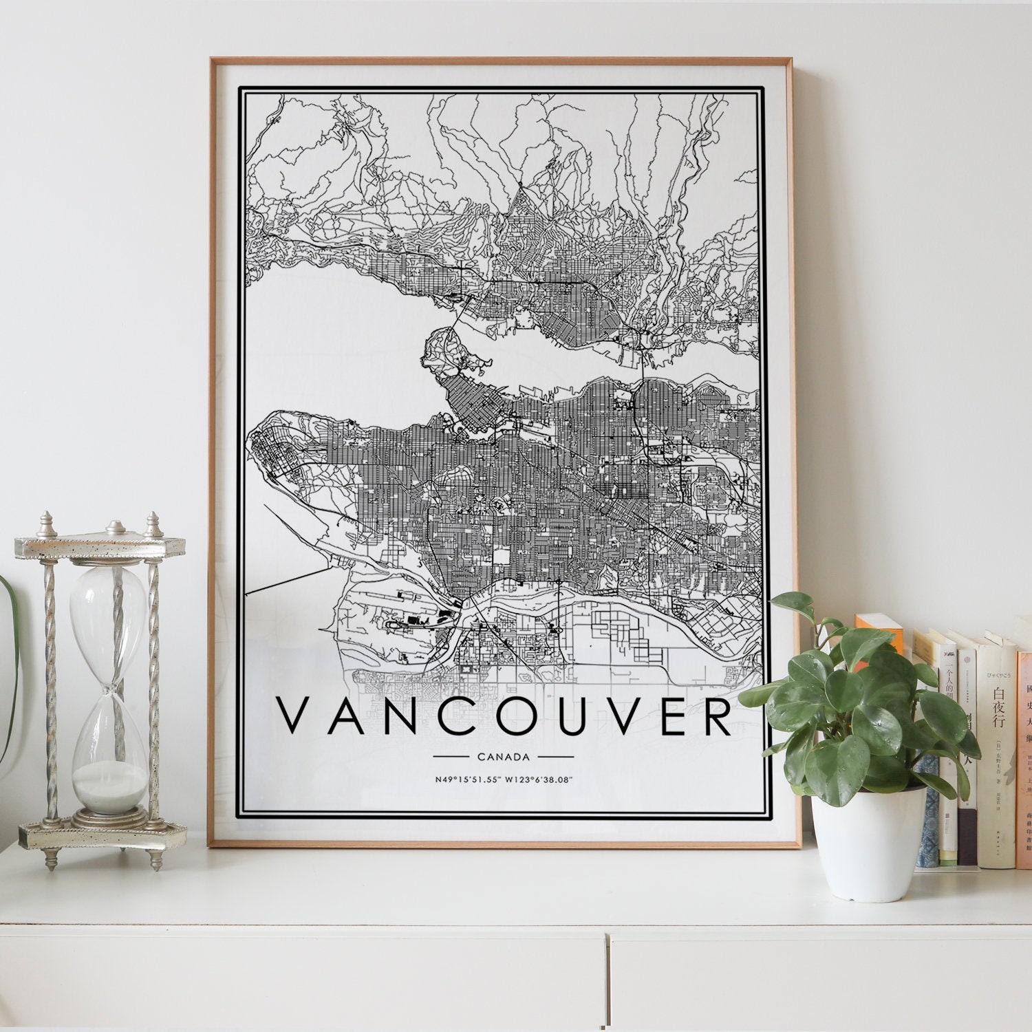 Prints Art & Collectibles Printable Wall Art Vancouver Neighborhood Map