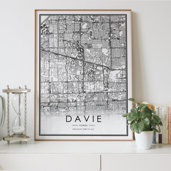 Prints Davie poster Custom map - Il 570xN.1977650760 Pwiq