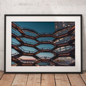 Hudson Yards, Stampa digitale, New York, Vessel, Manhattan, New York City, Paesaggio, Fotografia, Paesaggio urbano, Decor muro, Stampa a muro