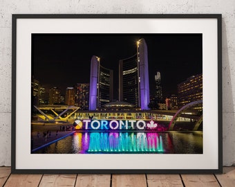 Toronto, Ontario, Canada, Digital Print, Digital Art, Landscape Photo, Wall Art, Wall Decor, City Hall