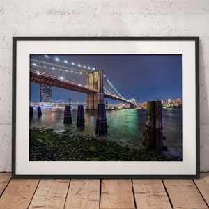 Brooklyn Bridge, Digital Print, New York City, New York, Wall Decor, Wall Art, Digital File, Travel, Photography, Landscape