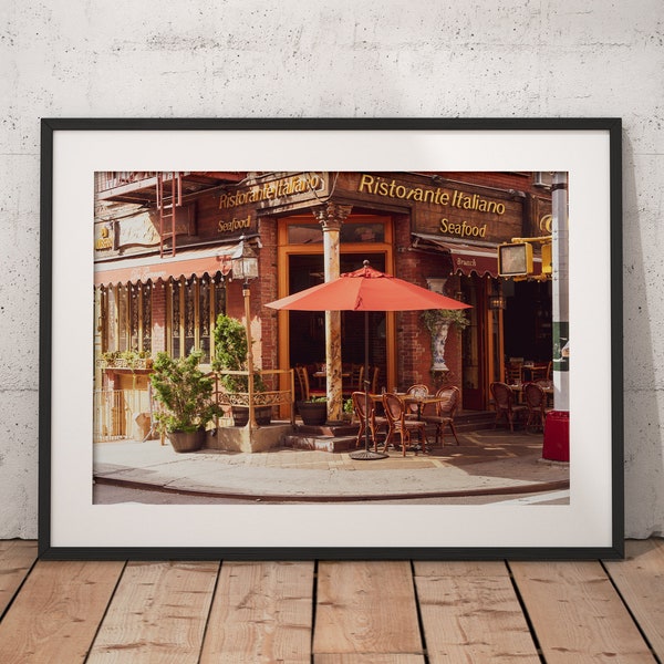 Little Italy Print, Little Italy NYC, Ristorante Italiano Print, Fine Art, Mulberry Street, New York Photo, Digital Print, Old New York