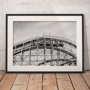 Coney Island Print, New York Print, Brooklyn Print, Cyclone Print, New York City, Roller Coaster, Amusement Park, Architecture, Fine Art
