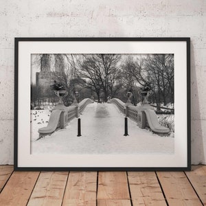 Central Park Print, New York Winter, Central Park Winter, New York Print, New York City Print, New York Photo, Autumn, Wall Décor, Wall Art