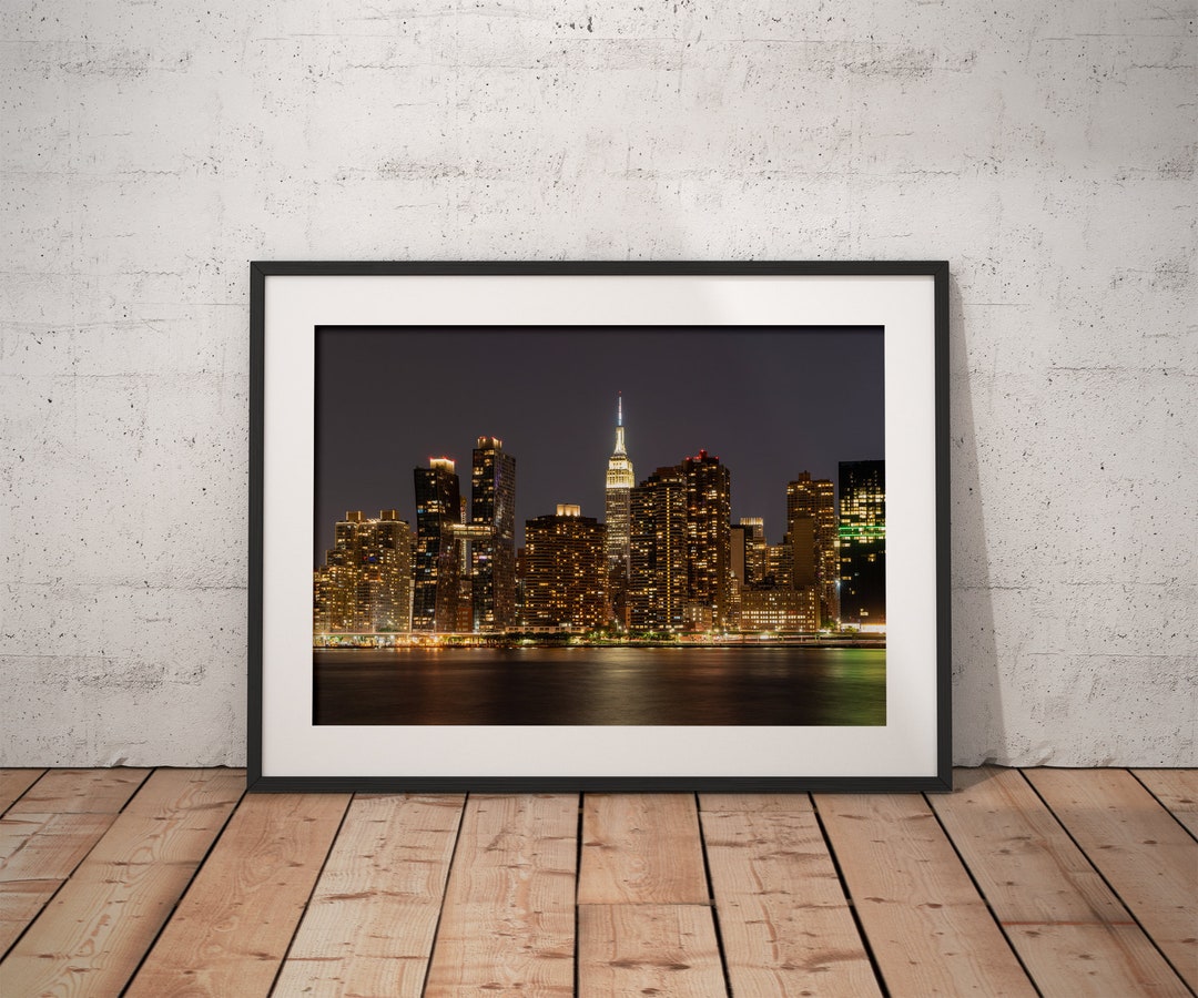 New York Print, Empire State Building Print, New York Skyline Print ...