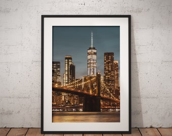 New York Print, New York City Print, Manhattan Print, Brooklyn Bridge, Brooklyn Bridge Print, Brooklyn Bridge, Urban Photography