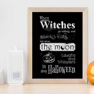 Halloween Calligraphy, Halloween Print, Halloween Decor, October Print, Halloween illustration, Halloween design, Halloween Typography