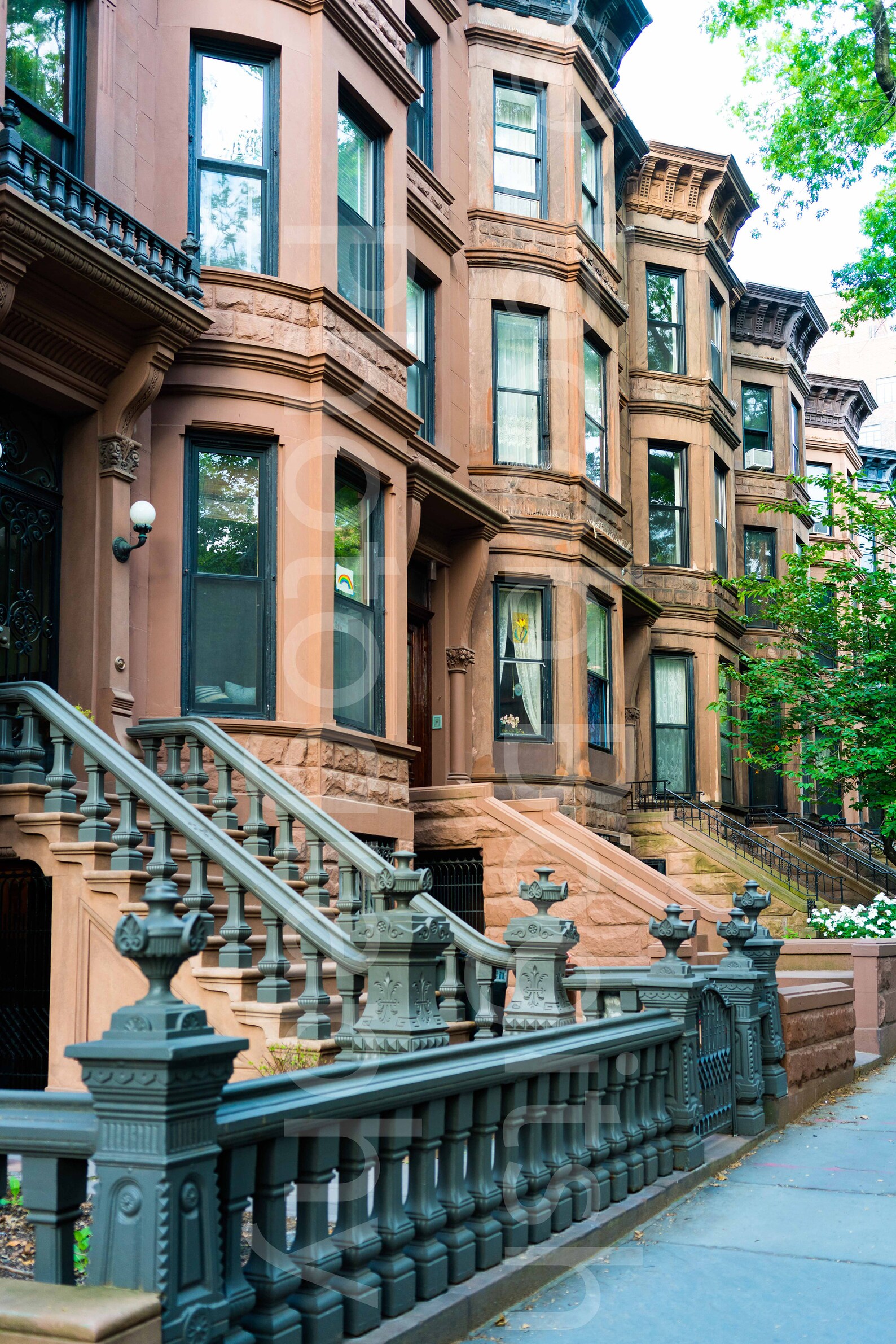 Brooklyn Print Brownstone Print New York New York City Etsy