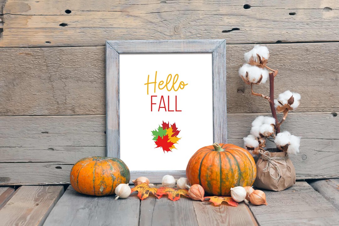 Hello Fall Print, Hello Fall Art, Hello Fall Wall Décor, Hello Fall ...