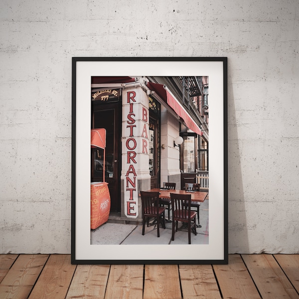 Little Italy Print, Little Italy NYC, Ristorante Italiano Print, Fine Art, Mulberry Street, New York Photo, Neighborhood Prints