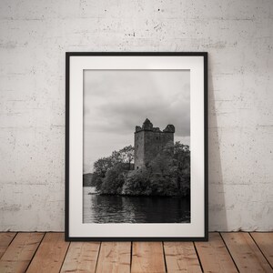 Edinburgh Scotland, United Kingdom, Wall Art, Wall Print, Photography, Landscape, Lake, Loch Ness, Loch, Black and White