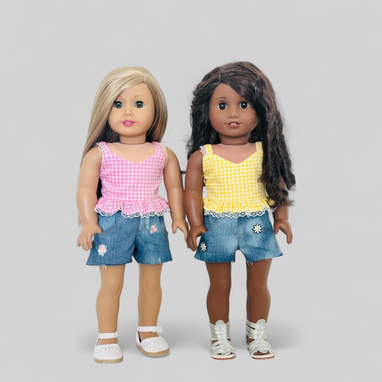 Denim Shorts and/or  Peplum Top for 18 inch Dolls
