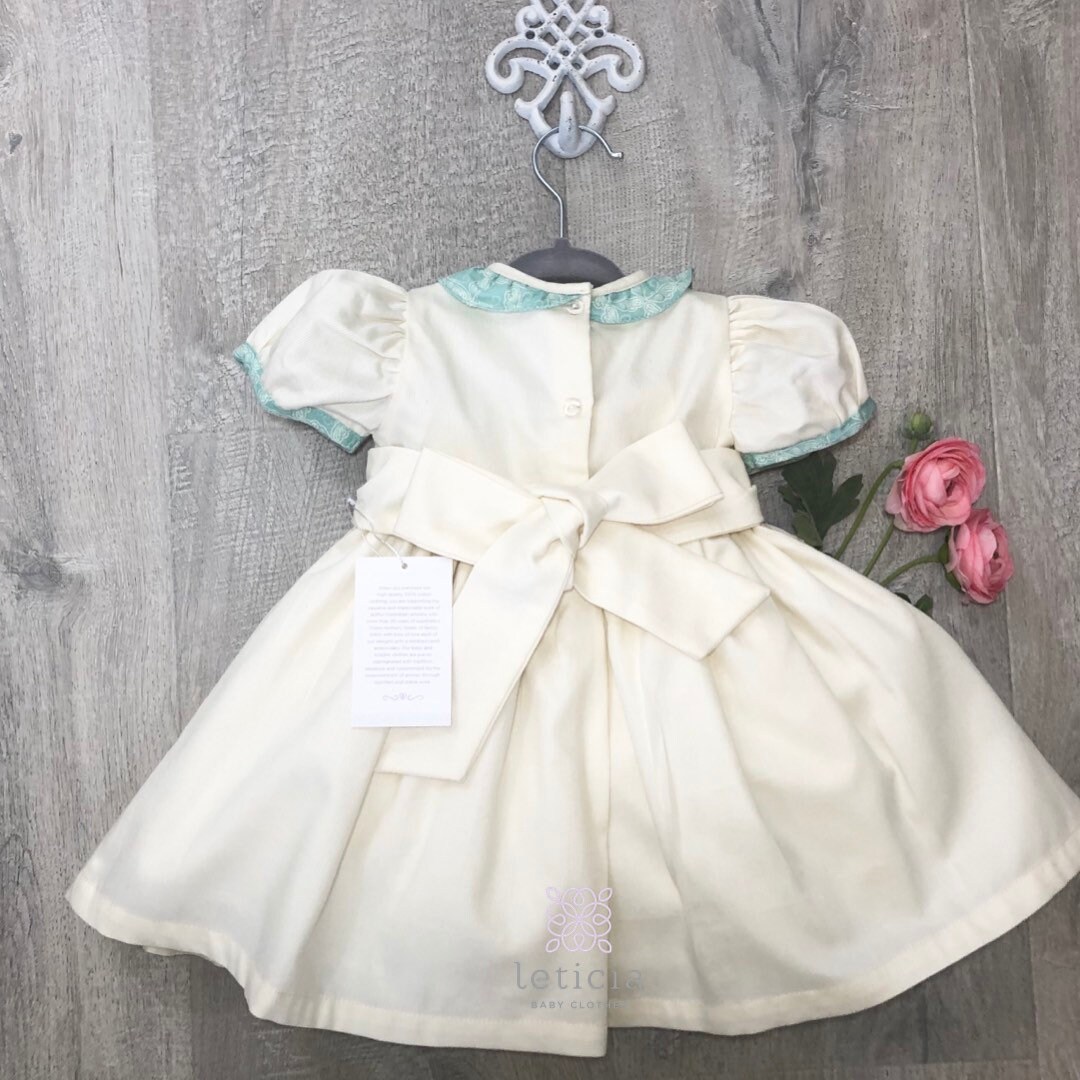 Once upon a time Mint Handsmocked Dress