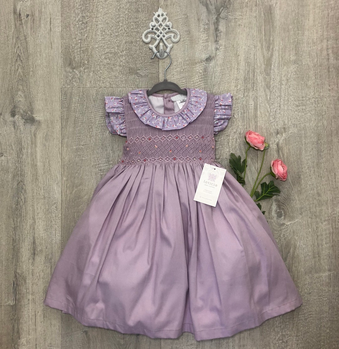 Lilac Pique 100% Cotton Handsmocked Girl Dress Size 3 - Etsy