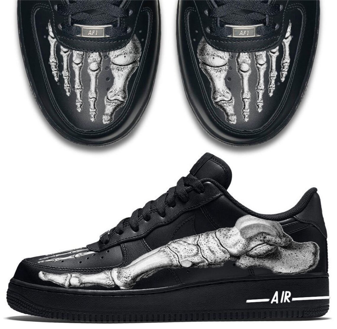 custom skeleton air force 1