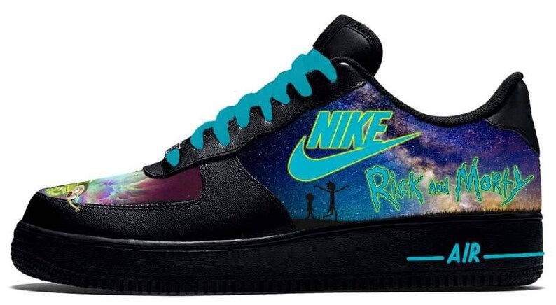 rick and morty air force ones