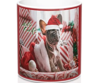 Hello Santa French Bulldog Mug 11oz