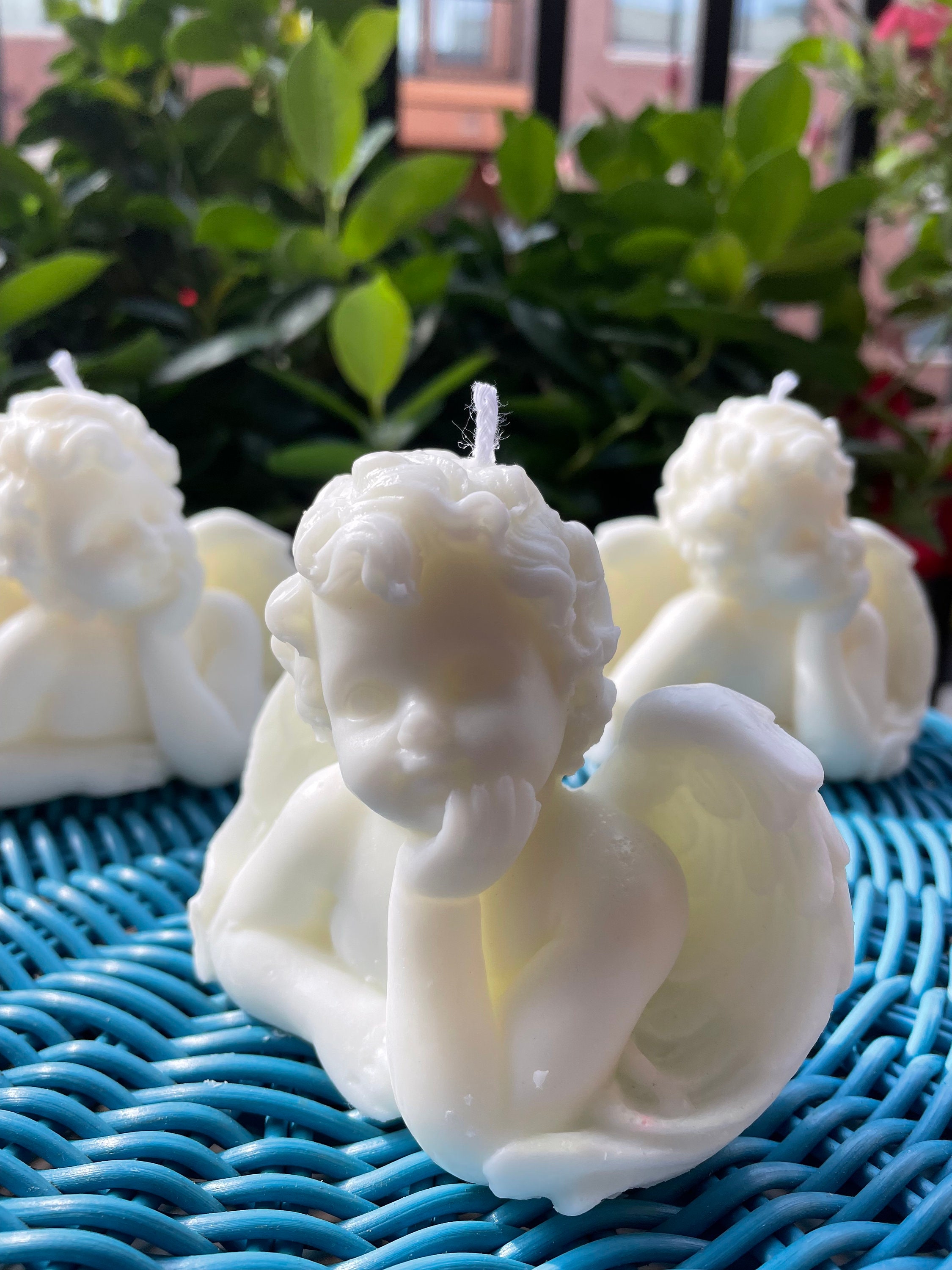 Handmade Angel Candle, Soy Wax, Lavender Scent, Gift, Sculptural