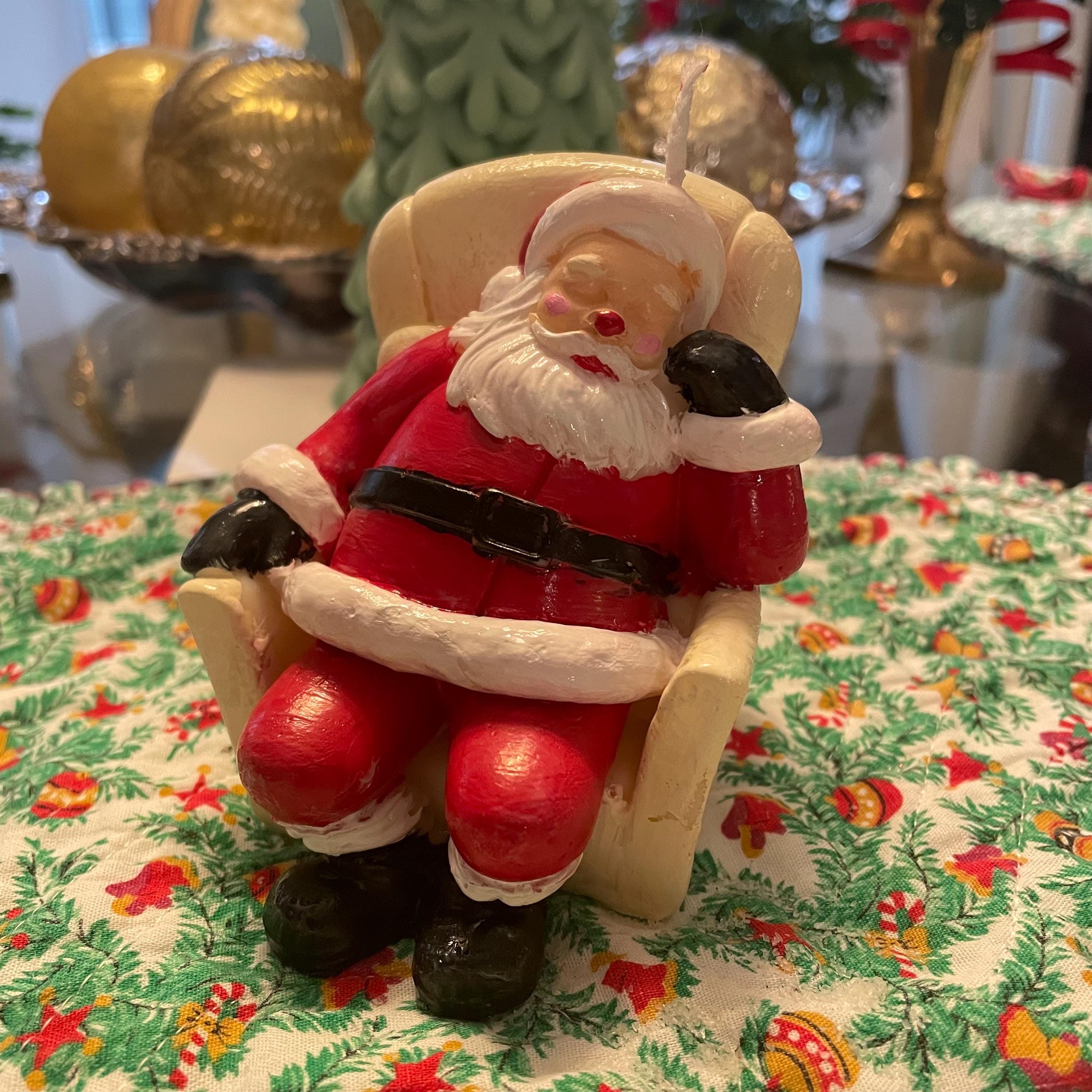 Vintage Santa Candle - Etsy