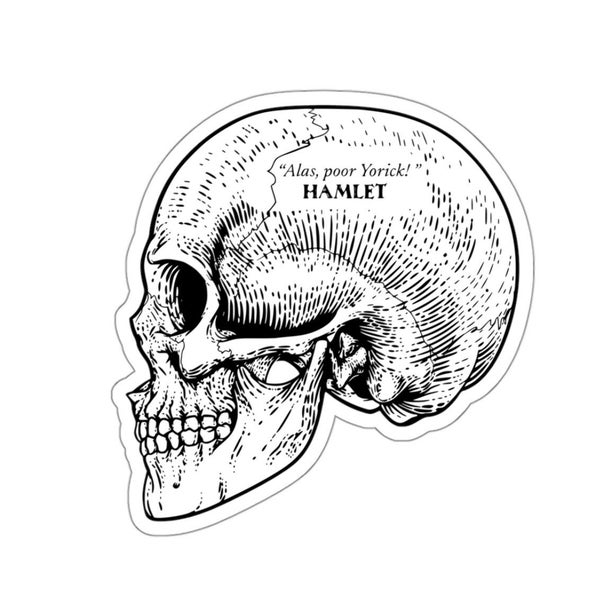 Hamlet Sticker | William Shakespeare | Classics | Literary Gifts | Classic Literature