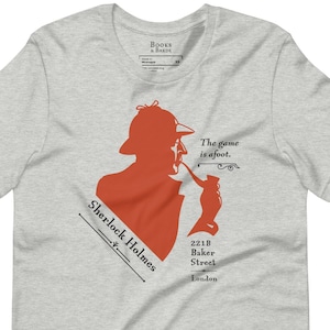 Camiseta de Sherlock Holmes / Conan Doyle / Libros clásicos / Camiseta literaria