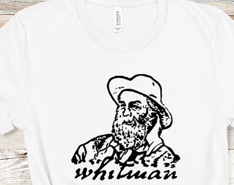Walt Whitman Tee | Leaves of Grass | Unisex Soft Cotton Tee | Literary Shirts