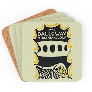 Mrs. Dalloway Coaster Set | Virginia Woolf | Literary Gift | Classic Book