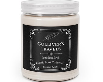 Gulliver's Travels Scented Candle | Jonathan Swift | Literary Book | Classic Book