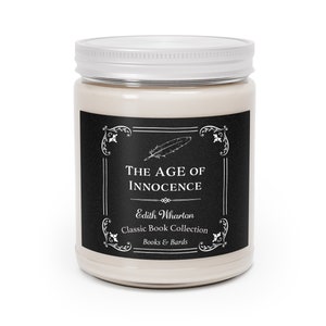 The Age of Innocence | Edith Wharton | Scented Candle | Pulitzer Prize Winner | Classic Book | Literary Gift
