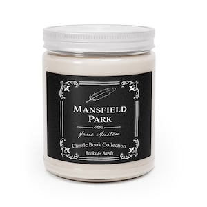 Mansfield Park Scented Candle | Jane Austen | 9 Ounces | Classic Book | Literary Gift